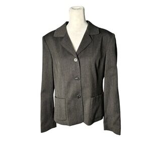 Talbots Woolmark Gray Blazer Size 12 Petite